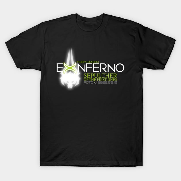 Team Green AOTC Sepulcher of the First Ones T-Shirt (BLACK) T-Shirt by Ex Inferno